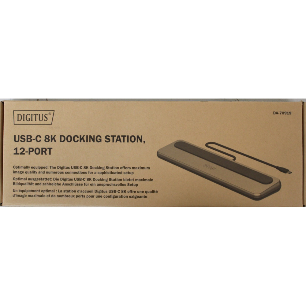 SALE OUT. DIGITUS USB-C 8K docking station, 12-port | Digitus USB-C 8K docking station, 12-port | DA-70919 | Ethernet LAN (RJ-45