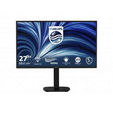 Philips | 27B2N3500/00 | 27 " | IPS | QHD | 16:9 | 120 Hz | 2560 x 1440 pixels | HDMI ports quantity 2 | Black