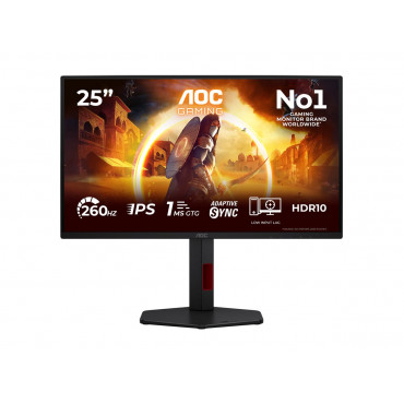 AOC | 25G4ZR | 25 " | Fast IPS | FHD | 16:9 | 240 Hz | 0.5 ms | 1920 x 1080 pixels | 300 cd/m | HDMI ports quantity 2 | Black