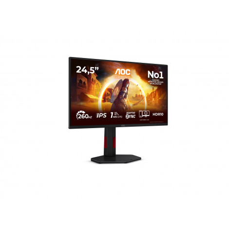 AOC | 25G4ZR | 25 " | Fast IPS | FHD | 16:9 | 240 Hz | 0.5 ms | 1920 x 1080 pixels | 300 cd/m | HDMI ports quantity 2 | Black