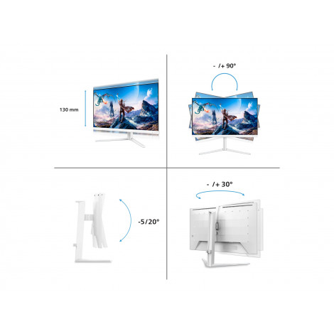 Philips | 27M2N5901A/00 | 27 " | Fast IPS | UHD | 16:9 | 160 Hz | 1 ms | 3840 x 2160 pixels | 350 cd/m | HDMI ports quantity 2 |