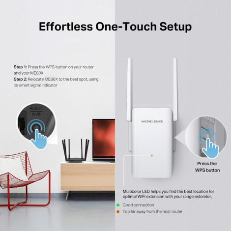 Mercusys AX3000 Dual-Band Wi-Fi 6 USB Adapter | ME80X | White
