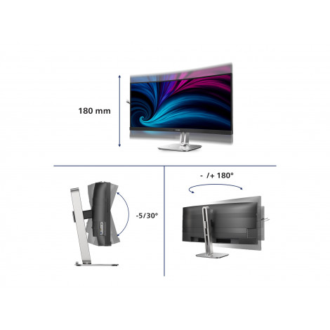 PHILIPS 34B2U5900C/00 34" DUAL Mode Curved Business monitor 21:9/5120x2160/350cdm2/2ms/DP HDMI USB-C | Philips | 34B2U5900C/00 |