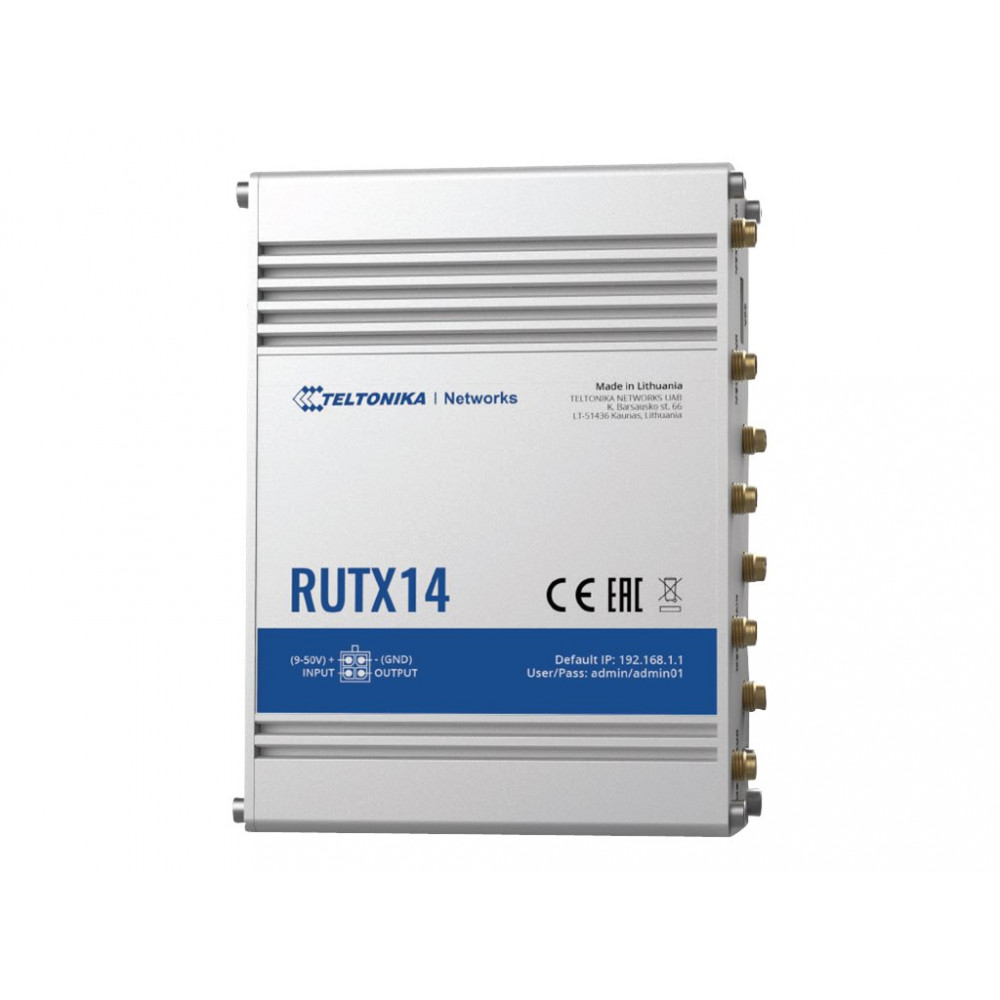 Teltonika | LTE Cat 12 Router | RUTX14 | 802.11ac | 867 Mbit/s | 10/100/1000 Mbps Mbit/s | Ethernet LAN (RJ-45) ports 5 | MU-MiM
