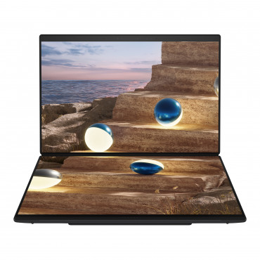 Asus Zenbook Duo UX8407AA-SN094X | Moher Gray | 14 " | OLED | Touchscreen | 2.8K | 2880 x 1800 pixels | Anti-Reflective | Intel 