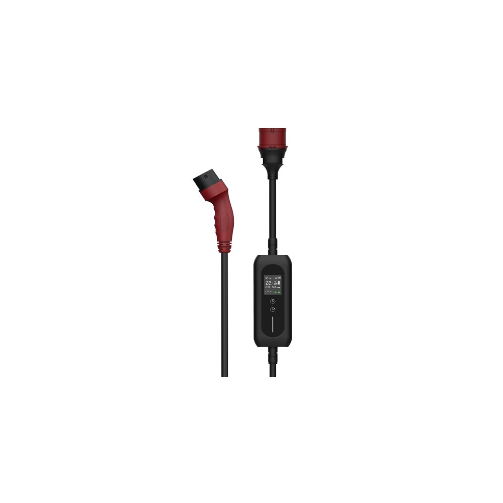 Elektromobilio nešiojamas įkroviklis Type 2 - CEE, 11kW, 6-16A, 3-fazis, 5m