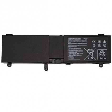 Nešiojamo kompiuterio baterija ASUS C41-N550, 59Wh, 4000mAh, Power Plant
