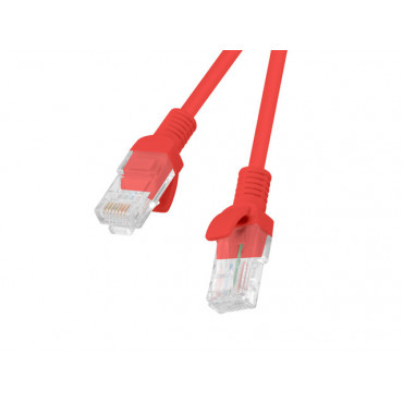 Lanberg Patchcord CAT.5E UTP 0.5M fluke passed 10-pack, Red | PCU5-20CC-0050-R