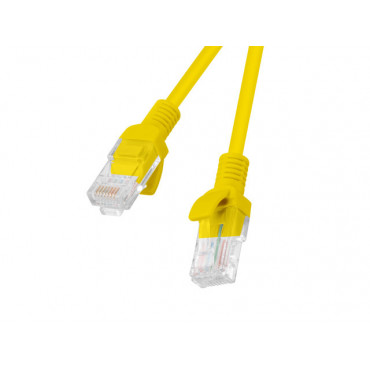 Lanberg Patchcord CAT.5E UTP 0.5M fluke passed 10-pack, Yellow | PCU5-20CC-0050-Y