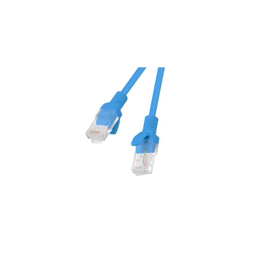 Lanberg Patchcord CAT.5E UTP 2M fluke passed 10-pack, Blue | PCU5-20CC-0200-B