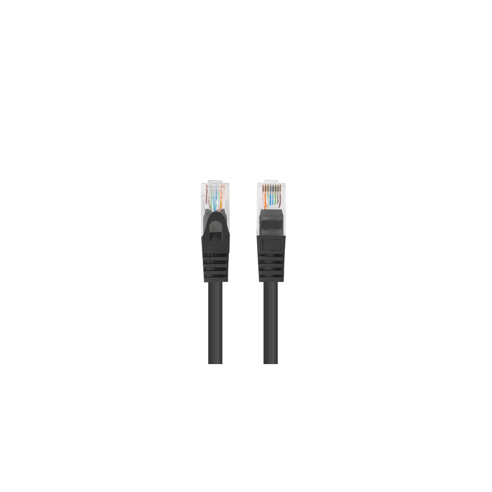 Lanberg Patchcord CAT.6 UTP 0.25M fluke passed 10-pack, Black | PCU6-20CC-0025-BK