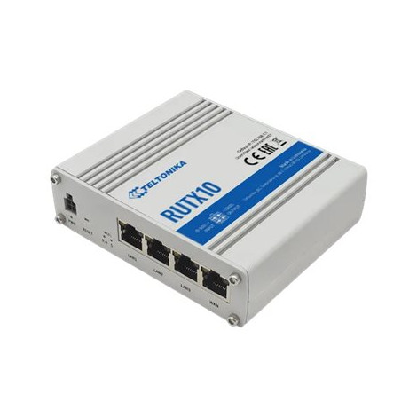 Teltonika | Industrial Router | RUTX10 | 802.11ac | 867 Mbit/s | 10/100/1000 Mbit/s | Ethernet LAN (RJ-45) ports 4 | Mesh Suppor