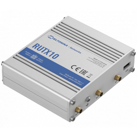Teltonika | Industrial Router | RUTX10 | 802.11ac | 867 Mbit/s | 10/100/1000 Mbit/s | Ethernet LAN (RJ-45) ports 4 | Mesh Suppor