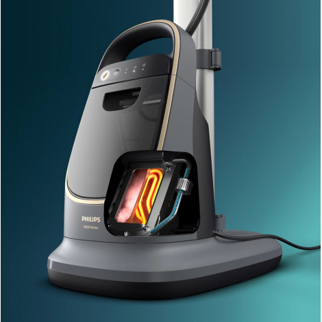 Philips 8500 Series All-in-One Ironing Solution | AIS8540/80 | Stand Steamer | 2200 W | 1.2 L | 90 g/min | Dark slate/Gold