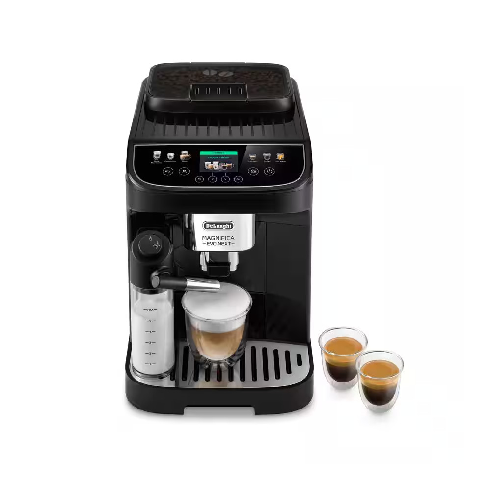 Delonghi Coffee maker | Magnifica Evo | Pump pressure 15 bar | Built-in milk frother | Automatic | 1450 W | Black