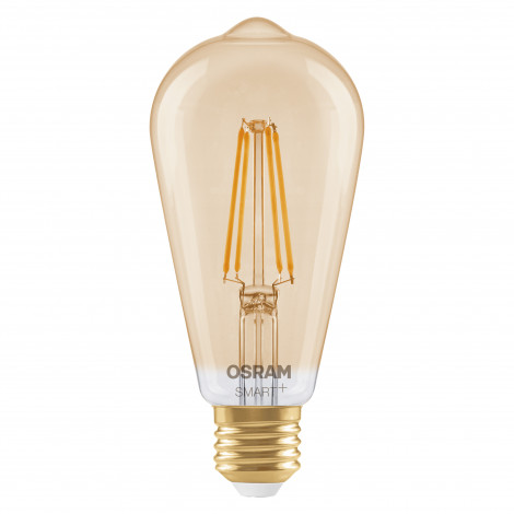 Osram SMART+ MATTER Filament Dimmable Classic Edison 53 824 Gold | E27 | 6 W | Warm White | Wi-Fi