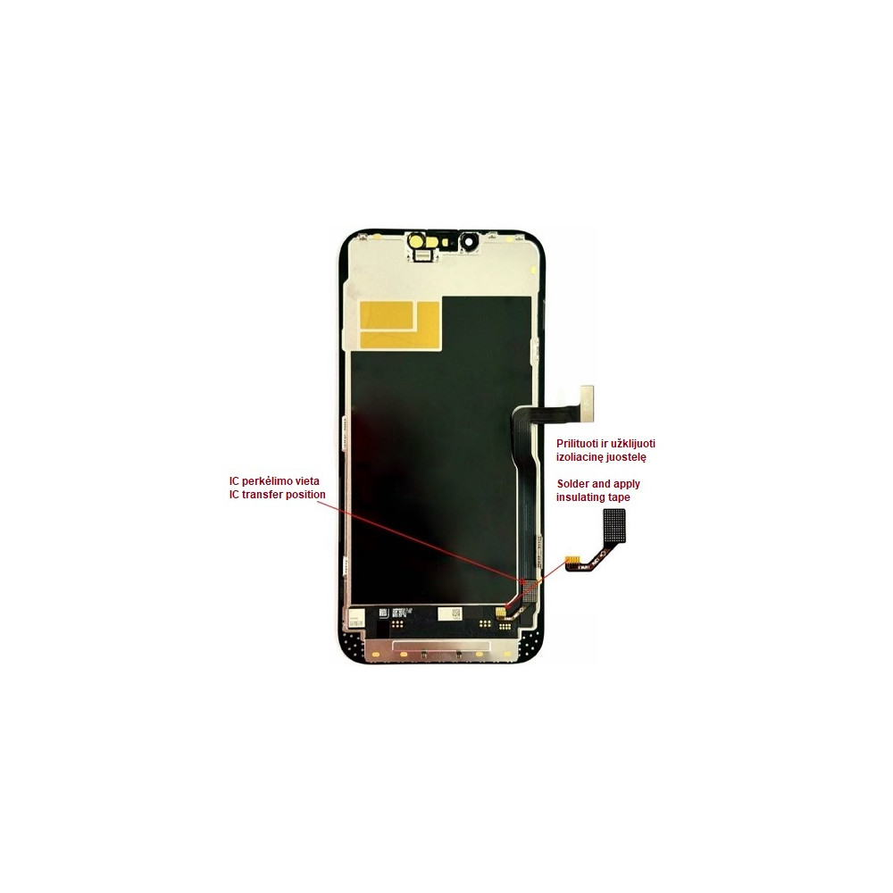 Ekranas skirtas iPhone 13 Pro Max, LTPO Soft OLED, 120Hz