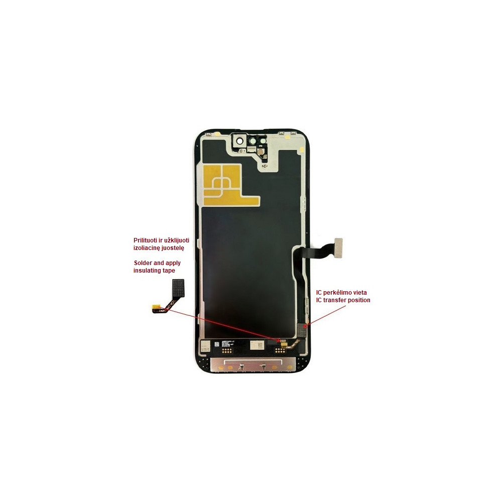 Ekranas skirtas iPhone 14 Pro, LTPO Soft OLED, 120Hz