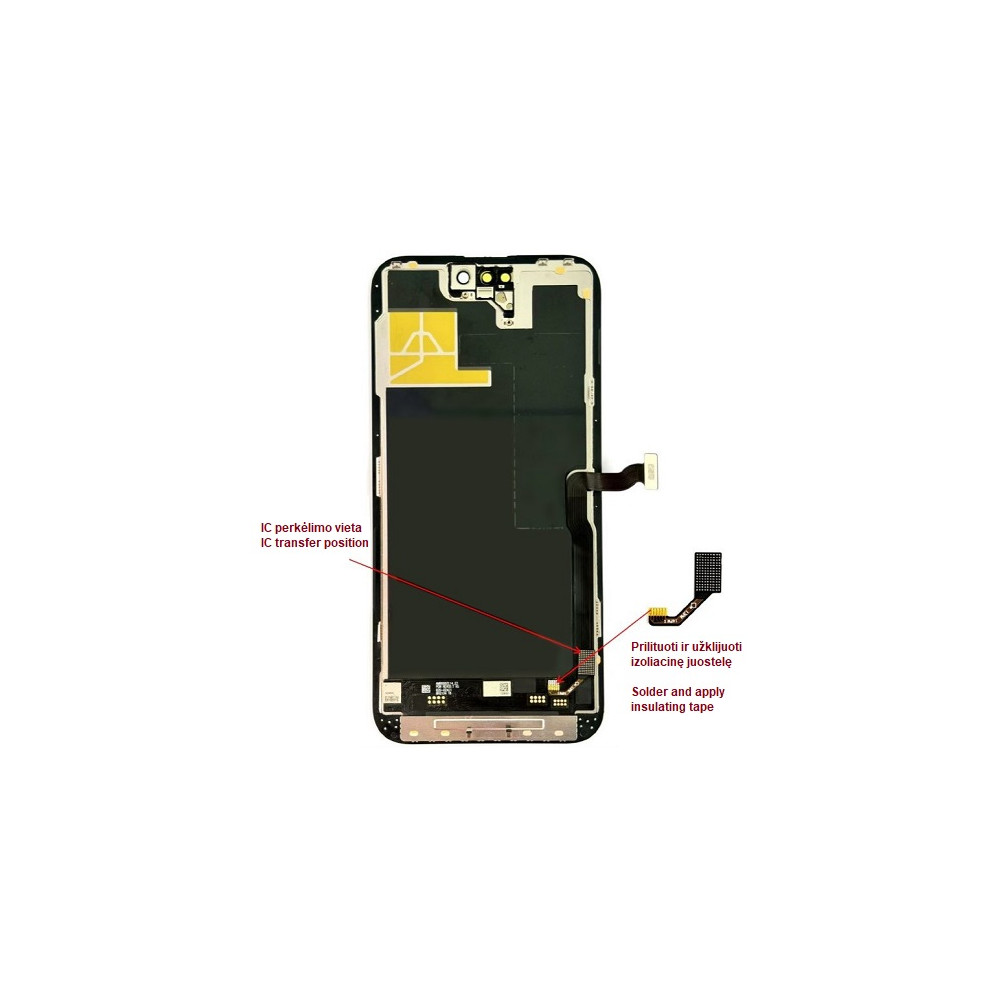 Ekranas skirtas iPhone 14 Pro Max, LTPO Soft OLED, 120Hz
