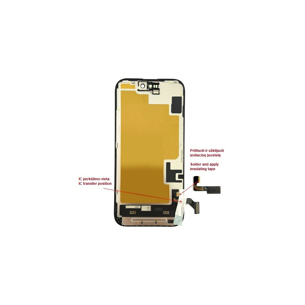 Ekranas skirtas iPhone 15, LTPO Soft OLED, 60Hz