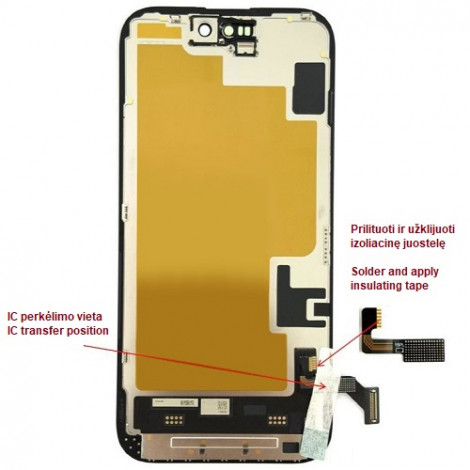 Ekranas skirtas iPhone 15, LTPO Soft OLED, 60Hz