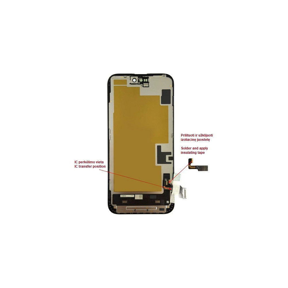 Ekranas skirtas iPhone 15 Plus, LTPO Soft OLED, 60Hz