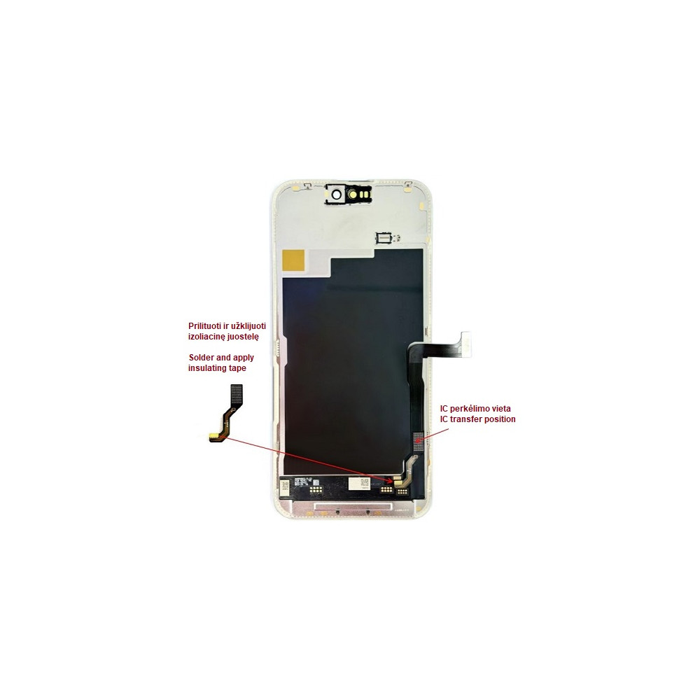 Ekranas skirtas iPhone 15 Pro Max, LTPO Soft OLED, 120Hz