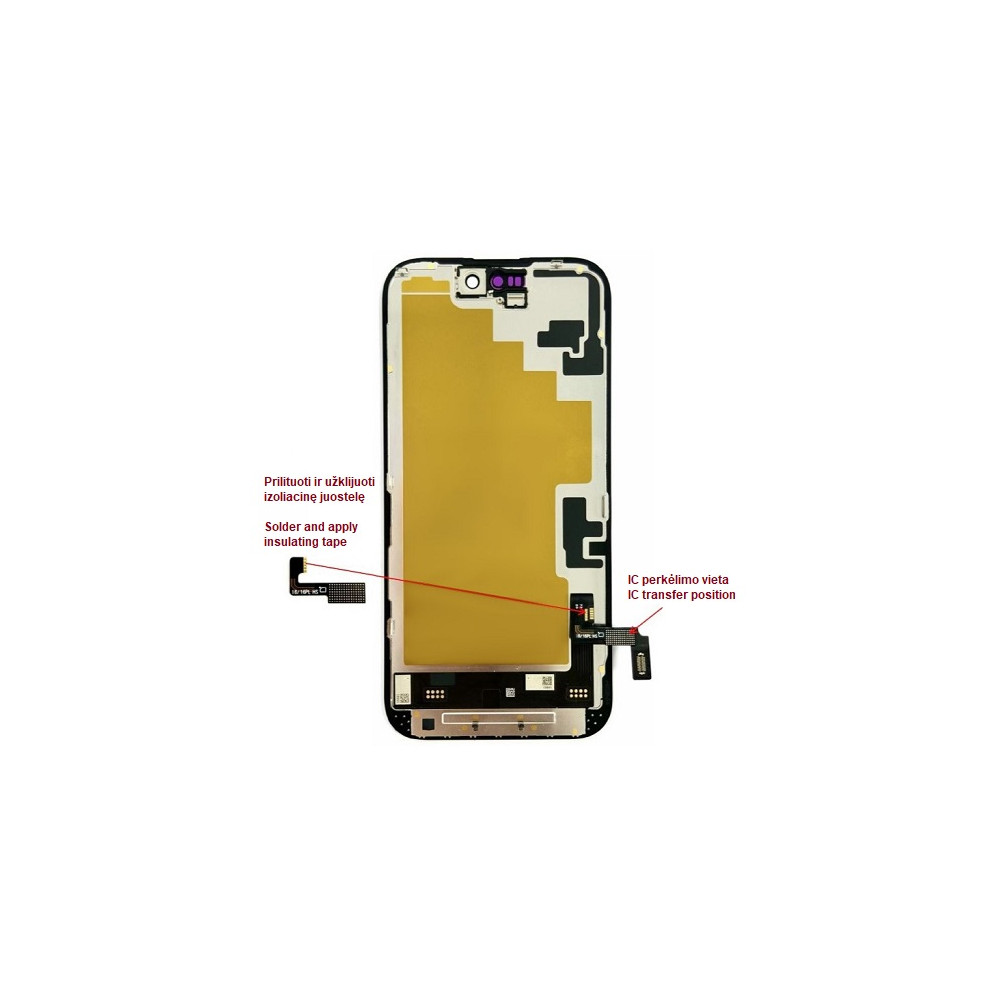 Ekranas skirtas iPhone 16, LTPO Soft OLED, 60Hz