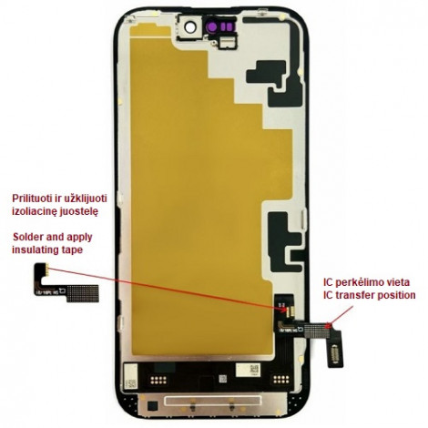 Ekranas skirtas iPhone 16, LTPO Soft OLED, 60Hz