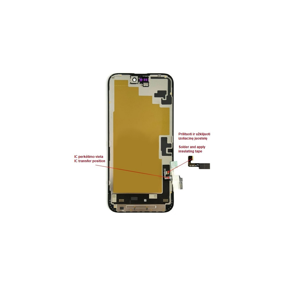 Ekranas skirtas iPhone 16 Plus, LTPO Soft OLED, 60Hz