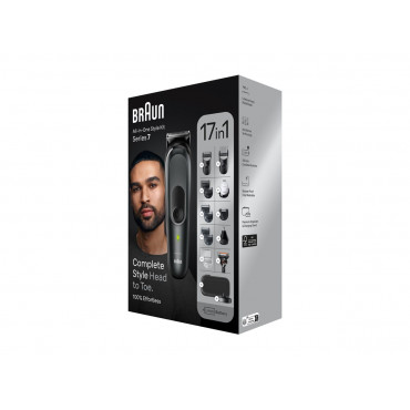 Braun | 17-in-1 Multi-grooming Style Kit | MGK7491 | Cordless | Number of length steps 13 | Grey