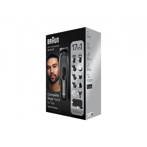 Braun | 17-in-1 Multi-grooming Style Kit | MGK7491 | Cordless | Number of length steps 13 | Grey