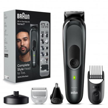 Braun | 17-in-1 Multi-grooming Style Kit | MGK7491 | Cordless | Number of length steps 13 | Grey
