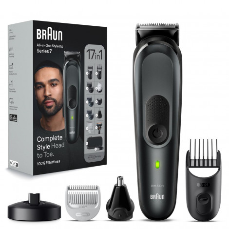 Braun | 17-in-1 Multi-grooming Style Kit | MGK7491 | Cordless | Number of length steps 13 | Grey