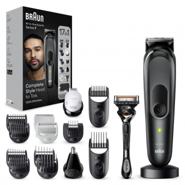 Braun | 17-in-1 Multi-grooming Style Kit | MGK7491 | Cordless | Number of length steps 13 | Grey