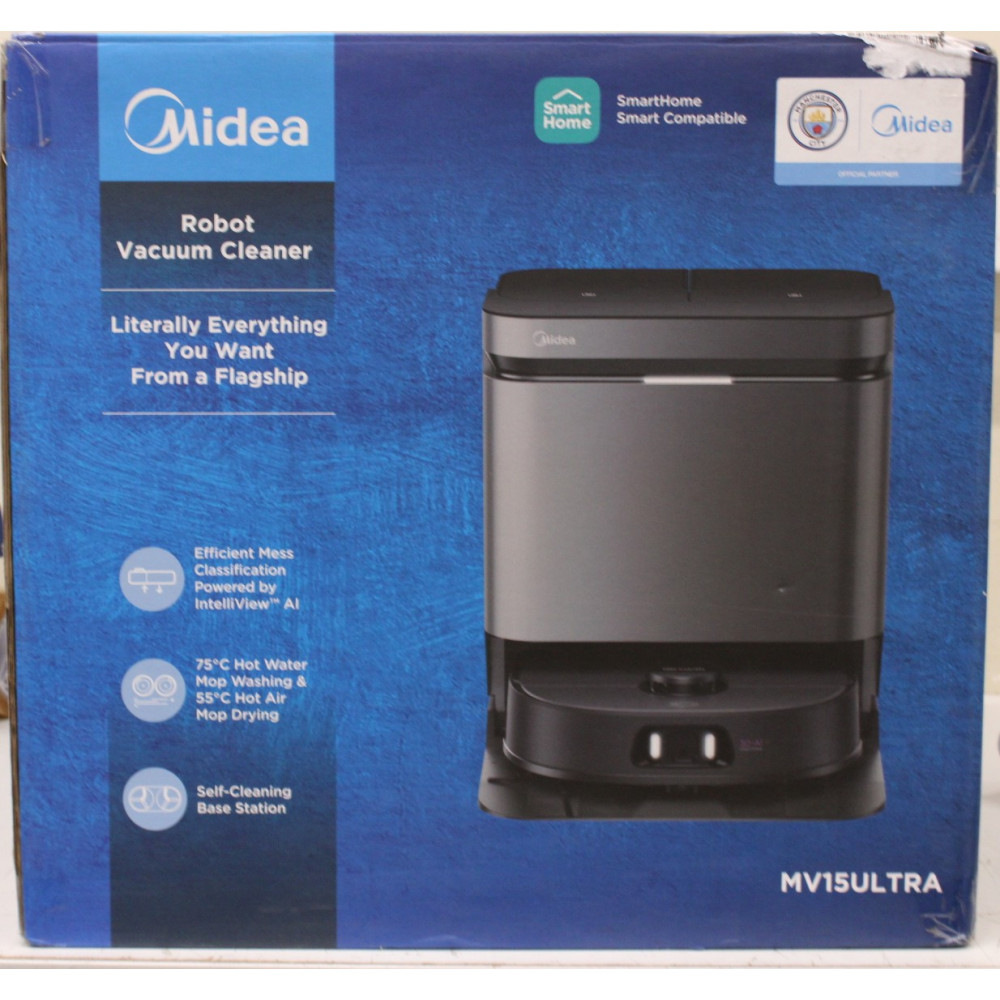 SALE OUT. Midea V15 Robot Vacuum Cleaner | Midea Robot Vacuum Cleaner | V15 | Wet&Dry | 5200 mAh | Dust capacity 3 L | 16200 Pa 
