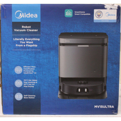 SALE OUT. Midea V15 Robot Vacuum Cleaner | Midea Robot Vacuum Cleaner | V15 | Wet&Dry | 5200 mAh | Dust capacity 3 L | 16200 Pa 