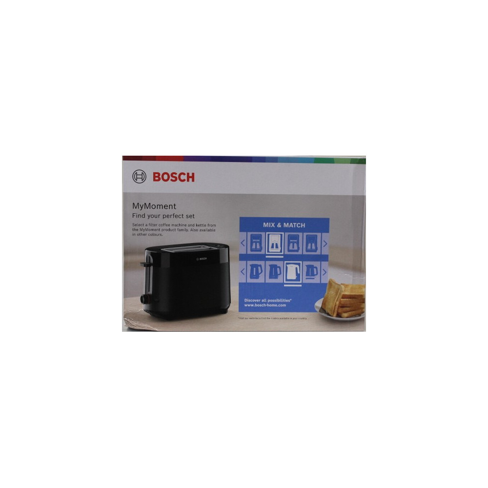 SALE OUT. Bosch Compact Toaster | TAT2M123 MyMoment | Power 950 W | Number of slots 2 | Housing material Plastic | Black | DAMAG