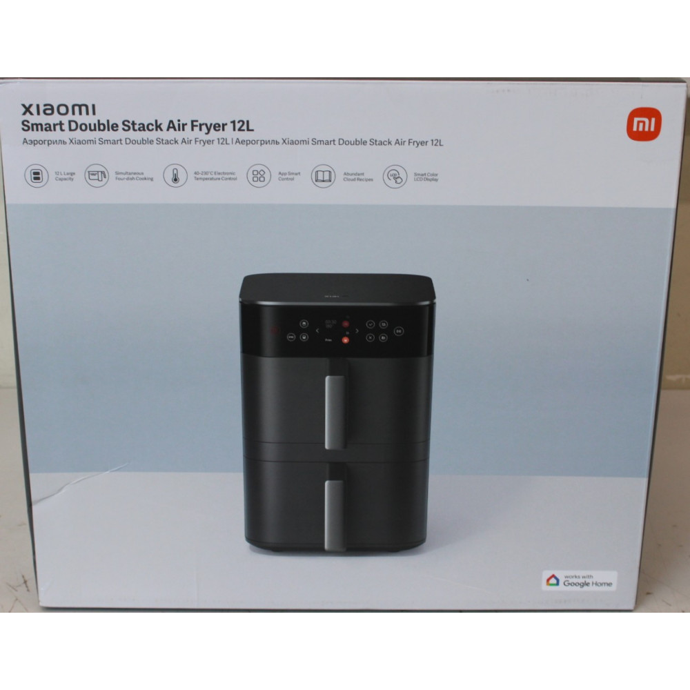 SALE OUT. Xiaomi Dual Zone Air Fryer 12L EU | Xiaomi Smart Double Stack Air Fryer 12L | Power 2800 W | Capacity 12 L | Black | D