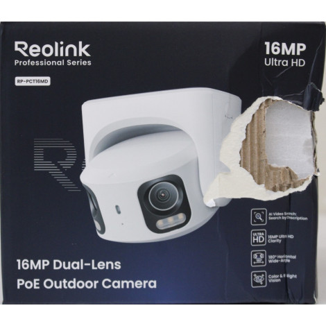 SALE OUT. Reolink PoE 4K 16MP Dual Lens and 180 panoramic view Camera | Reolink UHD Dual-Lens PoE Surveillance Camera with 180 P