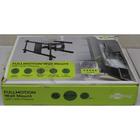 SALE OUT. Goobay TV wall mount Pro FULLMOTION (XL), Black | Goobay Wall mount | TV wall mount Pro FULLMOTION, XL | 43-100 " | Ma