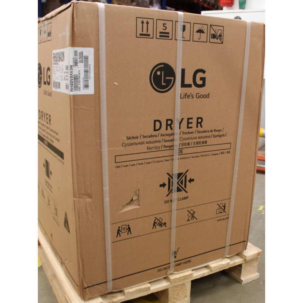 SALE OUT. | LG Dryer Machine | RH80V9AV3N | Energy efficiency class C | Front loading | 8 kg | LED | Depth 69 cm | Wi-Fi | White