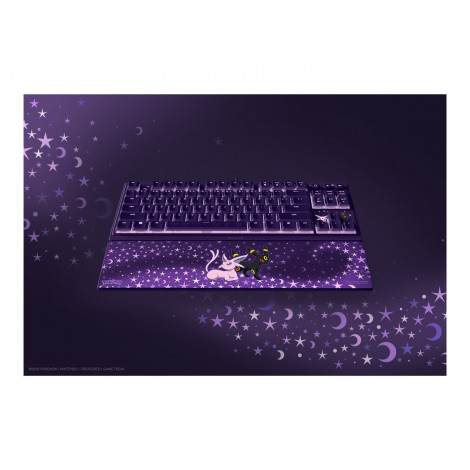 Razer Ornata V3 Tenkeyless | Gaming keyboard | Wired | US | Razer Mecha-Membrane Switches | Wrist Rest | Pokémon Espeon/Umbreon 