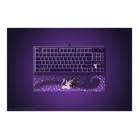 Razer Ornata V3 Tenkeyless | Gaming keyboard | Wired | US | Razer Mecha-Membrane Switches | Wrist Rest | Pokémon Espeon/Umbreon 