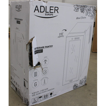 SALE OUT. Adler | Beverage Pantry | AD 8083 | Energy efficiency class G | Free standing | Bottles capacity 12 | Black | DAMAGED 