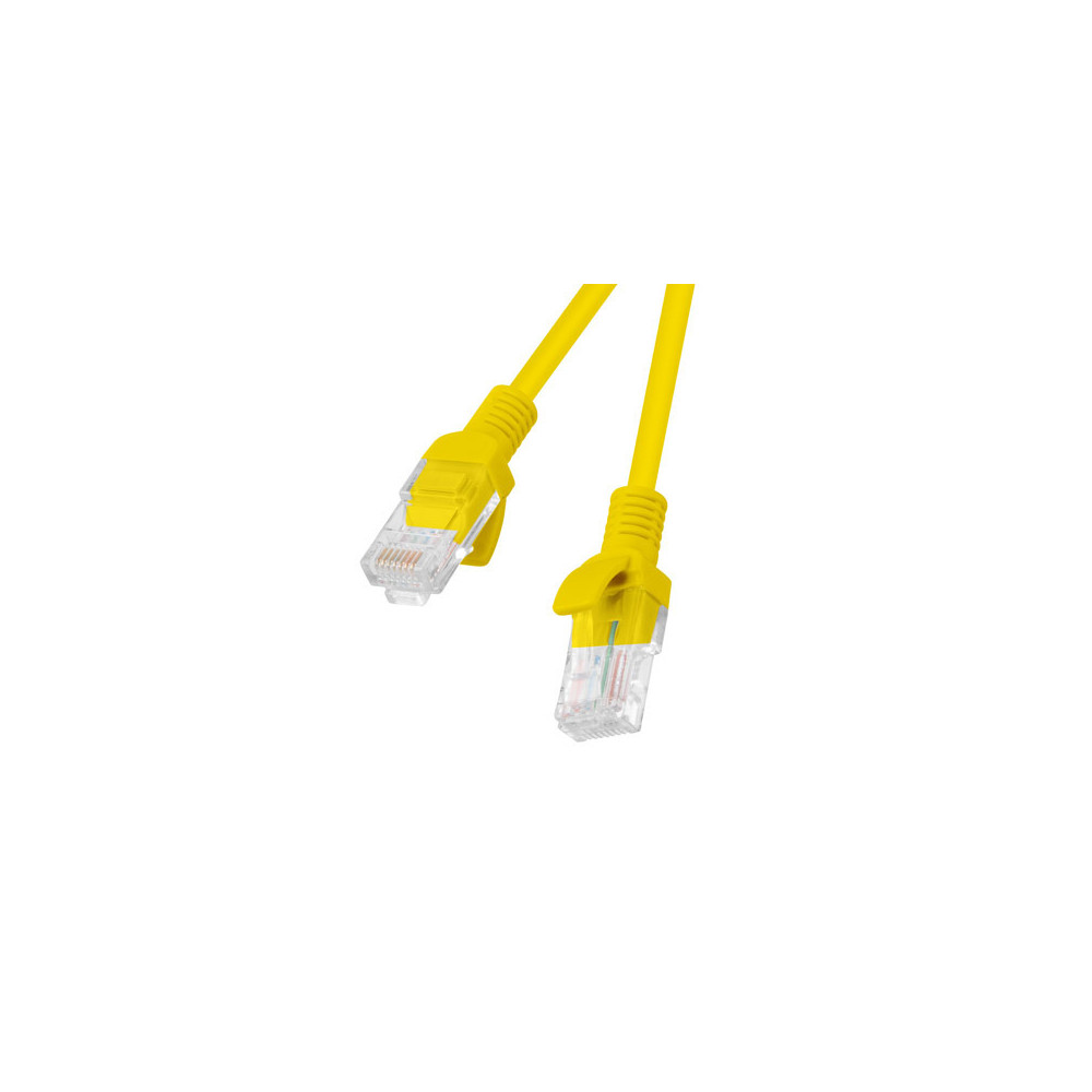 Lanberg Patchcord CAT.5E UTP 0.25M fluke passed 10-pack, Yellow | PCU5-20CC-0025-Y