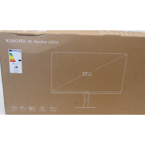 SALE OUT. Xiaomi 4K Monitor A27Ui EU | SALE OUT. Xiaomi | 4K Monitor A27Ui EU | 27 " | IPS | UHD | 16:9 | 60 Hz | 6 ms | 3840 x 