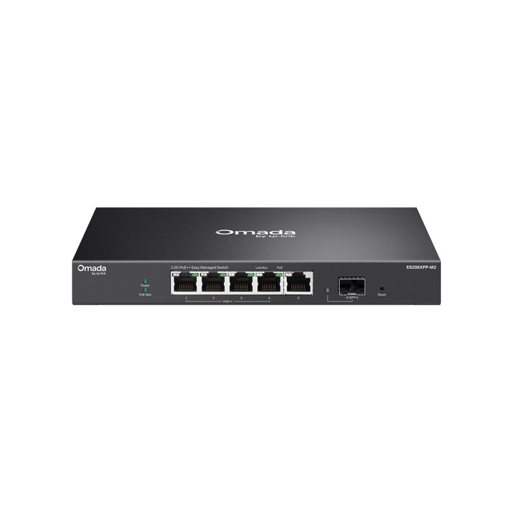 TP-LINK ES206XPP-M2 Omada 5-Port 2.5G BASE-T and 1-Port 10GE SFP+ Easy Managed Switch with 4-Port PoE++ | TP-LINK