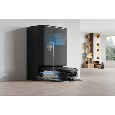 Ecovacs DEEBOT T90S PRO OMNI Vacuum Cleaner,Robot,Wet&Dry,40000Pa,TruEdge 3.0,ZeroTangle 4.0,OZMO Roller 3.0,Black+OMNI Auto-Emp