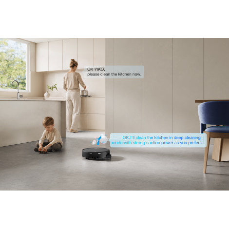 Ecovacs DEEBOT T90S PRO OMNI Vacuum Cleaner,Robot,Wet&Dry,40000Pa,TruEdge 3.0,ZeroTangle 4.0,OZMO Roller 3.0,Black+OMNI Auto-Emp